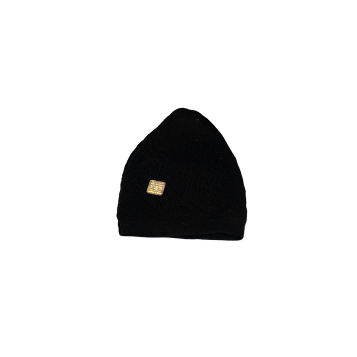 Knitted Muslim Prayer Cap (Topi / Kufi) – Black & White