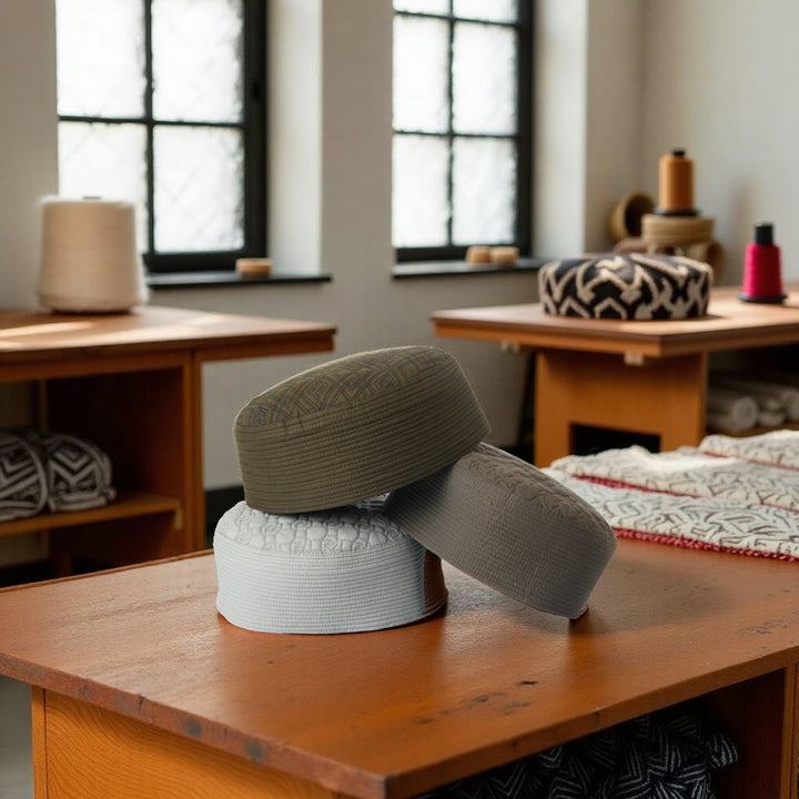 Premium Embroidered Turkish Prayer Caps (Kufi / Topi)