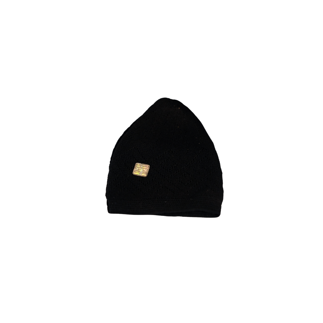 Knitted Muslim Prayer Cap (Topi / Kufi) – Black & White